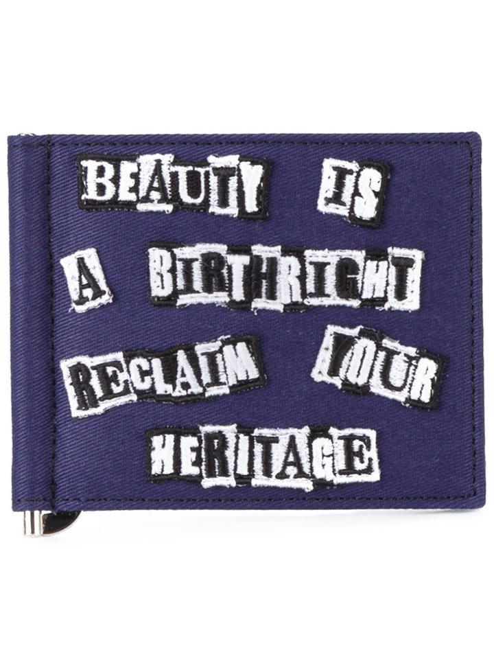 Valentino Valentino Garavani Jamie Reid Slogan Money Clip Wallet -