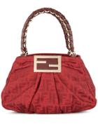 Fendi Vintage Zucca Chain Handbag - Red