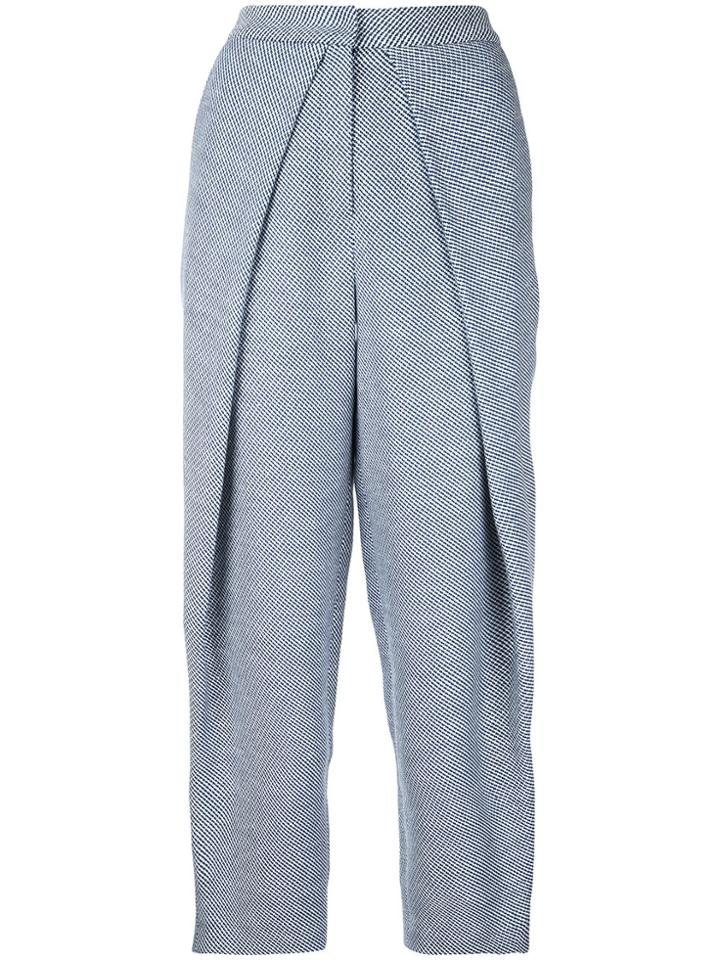 Bianca Spender Tweed Curvature Trousers - Blue