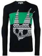 Mcq Alexander Mcqueen Swallow Intarsia Jumper, Men's, Size: Small, Black, Wool