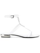 La Perla Flat Sandals With Chain - White