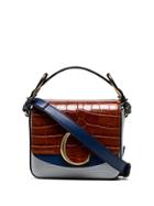 Chloé C Ring Panelled Shoulder Bag - Blue
