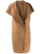 Herno Cap Sleeve Hooded Coat - Brown