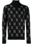 Fendi Ff Karligraphy Sweater - Black