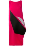Asymmetric Panel Dress - Women - Polyester/triacetate - 2, Pink/purple, Polyester/triacetate, Issey Miyake