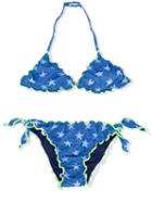 Mc2 Saint Barth Kids - Star Print Bikini - Kids - Spandex/elastane/polyimide - 14 Yrs, Blue