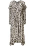 Zimmermann V-neck Floral Dress - Black