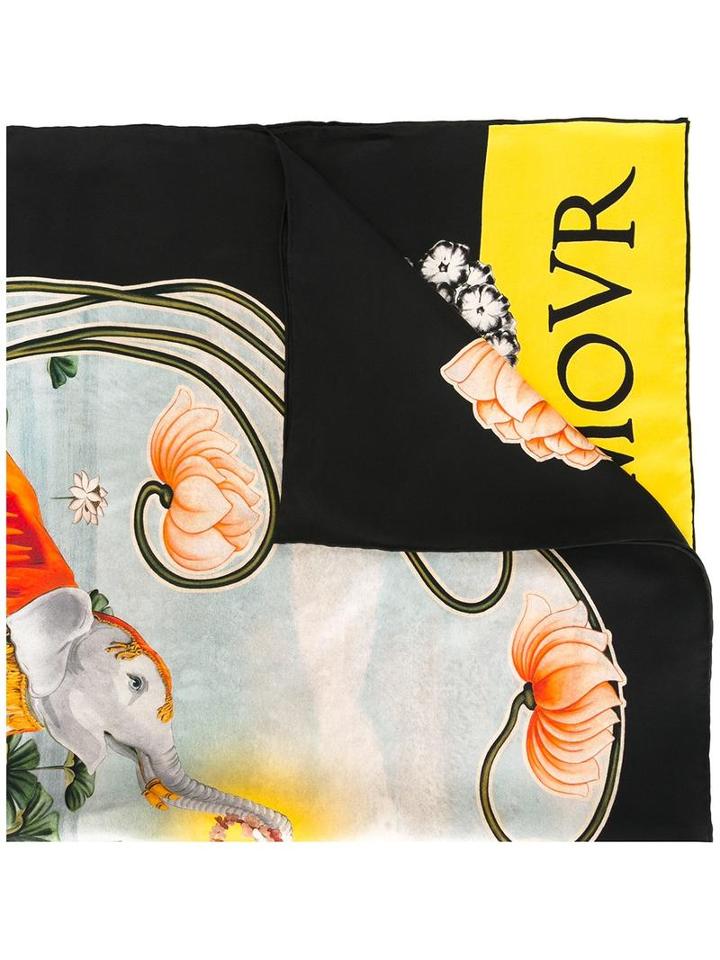Gucci Elephants Print Scarf, Men's, Silk