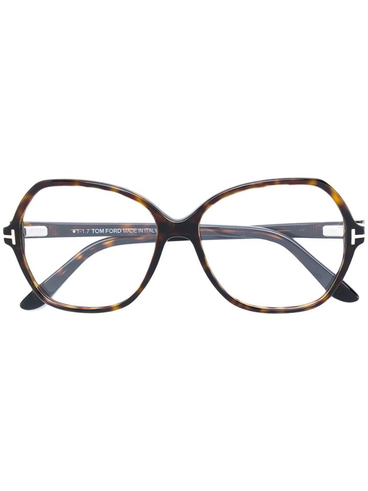 Tom Ford Eyewear Tortoiseshell Oversized Glasses - Brown