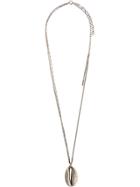 Ann Demeulemeester Shell Pendant Necklace - Grey