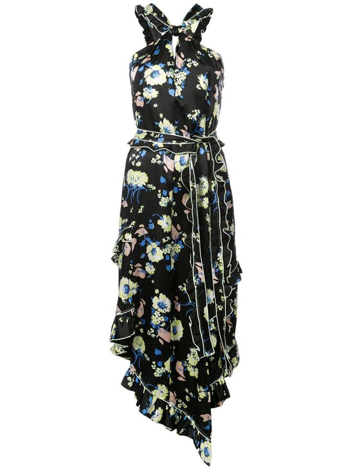 Derek Lam 10 Crosby Asymmetrical Halter Dress - Black