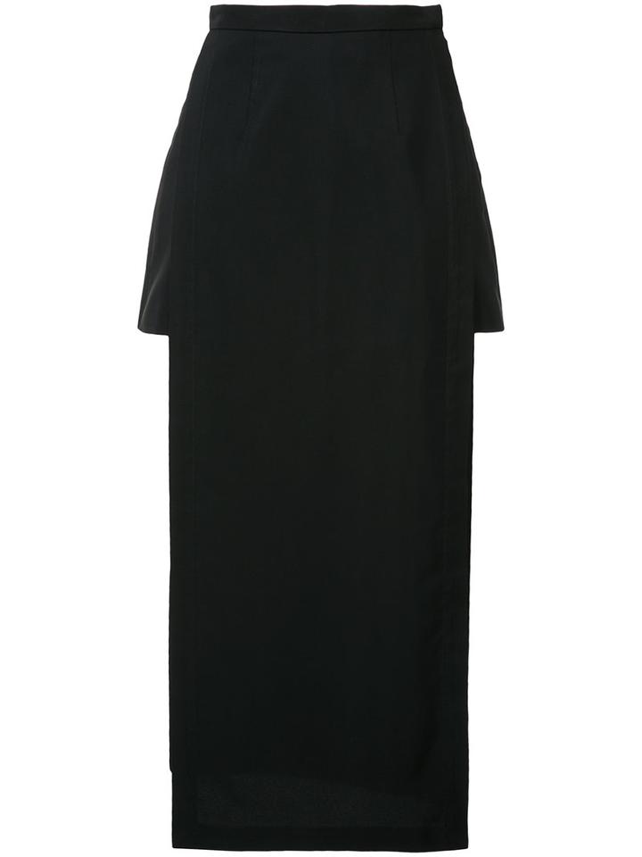 Rosetta Getty Layered Panel Shorts, Women's, Size: 4, Black, Silk/viscose/cotton
