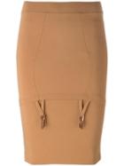 Murmur 'mid Waist Piet' Skirt, Women's, Size: Large, Brown, Nylon/spandex/elastane/rayon