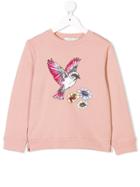Stella Mccartney Kids Teen Bird Print Sweatshirt - Pink & Purple