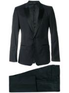 Dolce & Gabbana Contrast Trimmed Two Piece Suit - Blue
