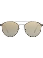 Prada Eyewear Mirrored Gradient Sunglasses - Grey