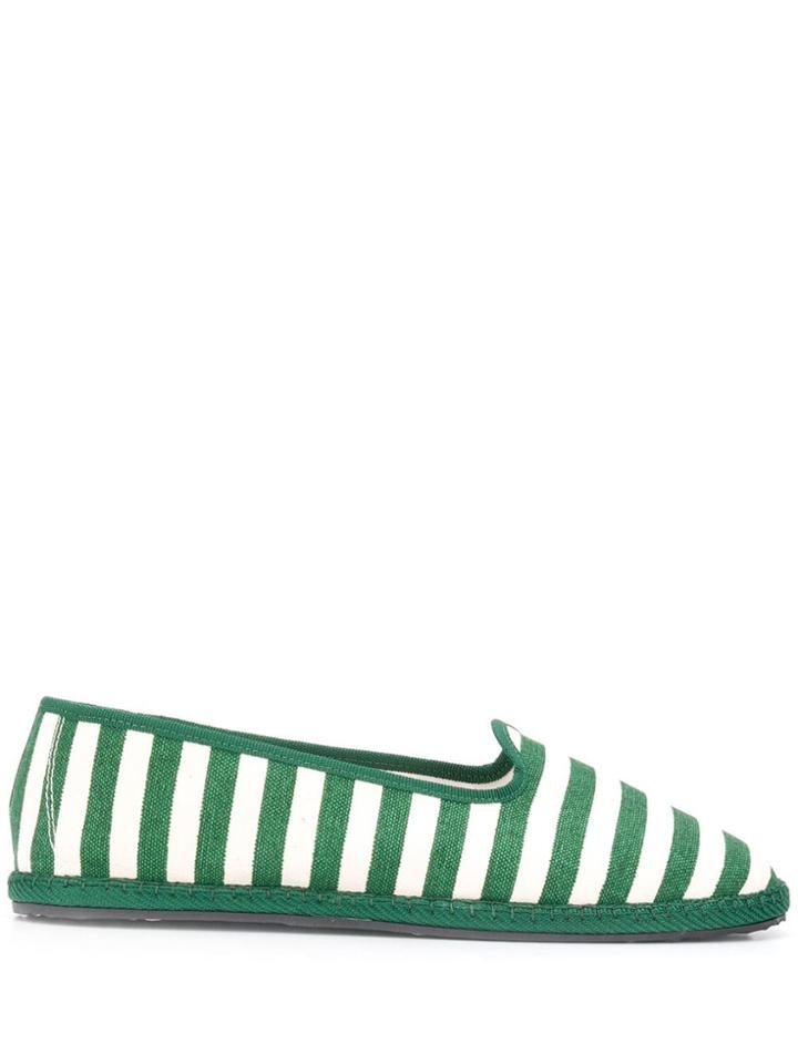Vibi Venezia Striped Espadrilles - Green