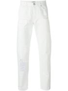 Soulland 'chrysler' Distressed Patchwork Jeans, Men's, Size: 36, White, Cotton