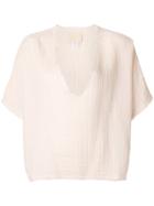 Anaak V-neck Blouse - Pink & Purple