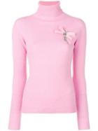 Liu Jo Embellished Turtleneck Sweater - Pink & Purple