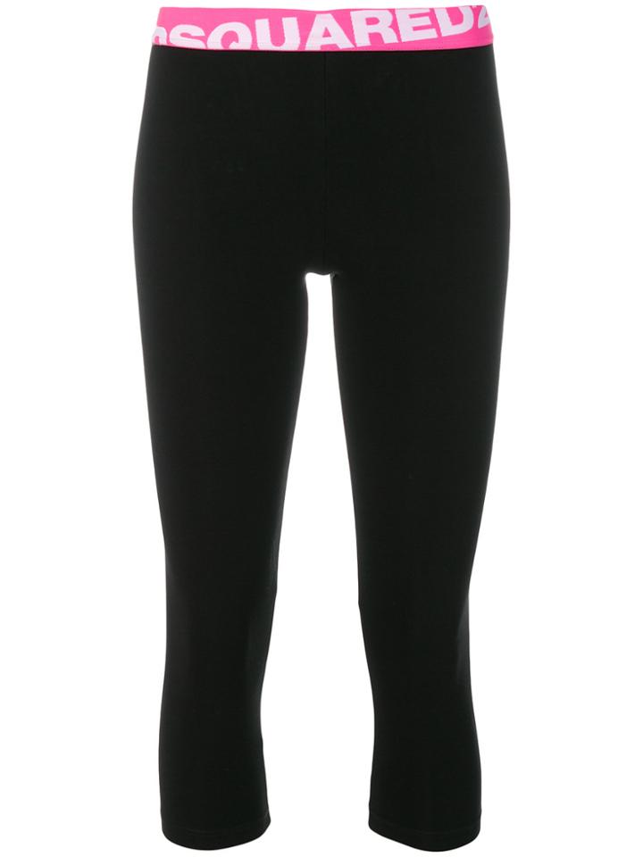 Dsquared2 Branded Capri Leggings - Black