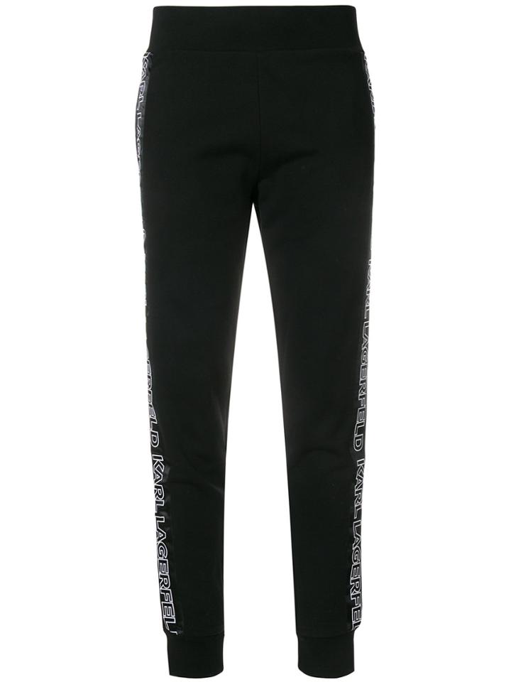 Karl Lagerfeld Logo Print Track Pants - Black