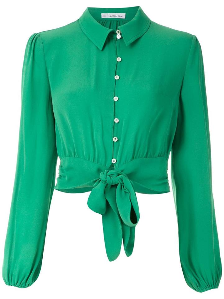 Nk Tied Silk Shirt - Green