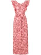 La Doublej Geometric Print Wrap Dress - Pink
