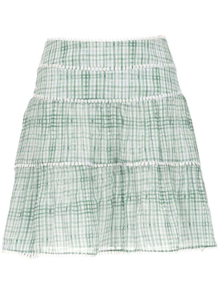 Olympiah Riva Apliqué Skirt - Green