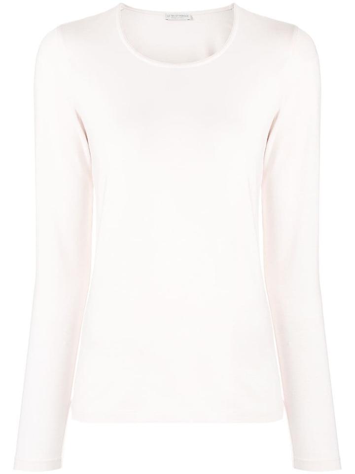 Le Tricot Perugia Crew Neck Jumper - Pink