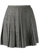 Ermanno Scervino Houndstooth Pleated Mini Skirt - Black