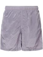 Stone Island Nylon Metal Branded Swim Shorts - Pink & Purple