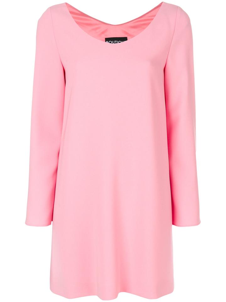 Boutique Moschino V-neck Shift Dress - Pink & Purple