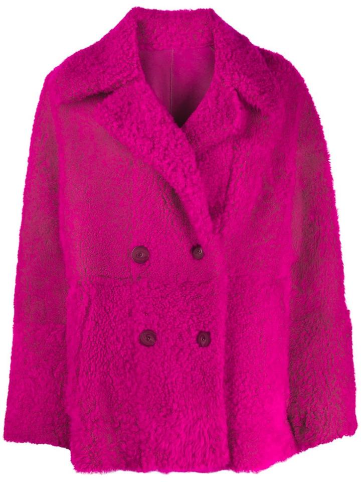 Drome Double-breasted Reversible Coat - 4274 Fuchsia