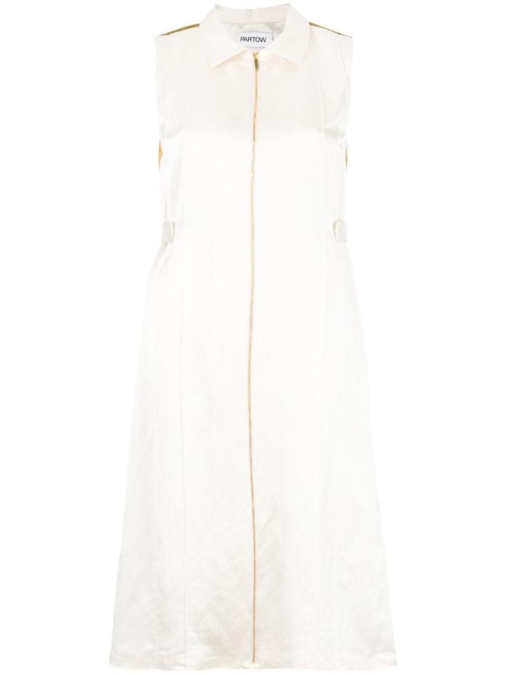 Partow Sleeveless Shirt Dress - Neutrals