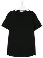 Paolo Pecora Kids Teen Raw Hem T-shirt - Black
