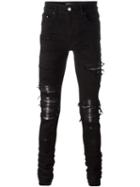 Amiri Distressed Effect Skinny Jeans, Men's, Size: 32, Black, Cotton/spandex/elastane/tencel