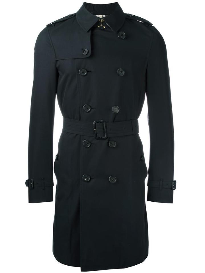 Burberry Double Breasted Trench Coat, Men's, Size: 54, Blue, Cotton/viscose