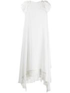 P.a.r.o.s.h. Asymmetrical Hem Dress - White