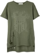 Roar - Love Print T-shirt - Women - Cotton - One Size, Green, Cotton