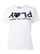 Comme Des Garçons Play - Inverted Logo T-shirt - Women - Cotton - S, White, Cotton