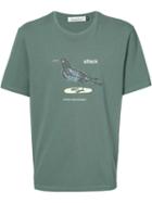 Undercover Bird Print T-shirt, Men's, Size: 3, Green, Cotton