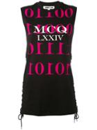 Mcq Alexander Mcqueen - Printed Tank Top - Women - Cotton - Xs, Black, Cotton