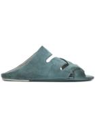 Marsèll Distressed Woven Front Sandals - Green