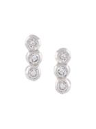 Wouters & Hendrix Gold Triple Diamond Earrings