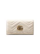 Gucci Gg Marmont Continental Wallet - White
