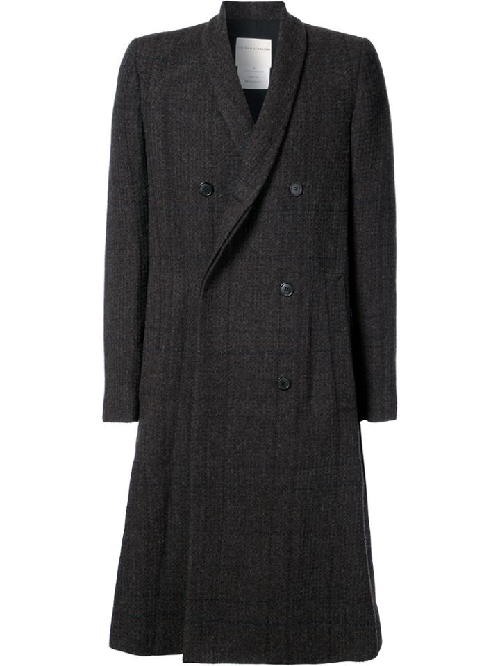 Stephan Schneider Plaid Double Breasted Coat - Brown