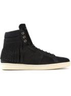 Saint Laurent Court Classic Sneakers, Men's, Size: 41, Black, Chamois Leather/rubber