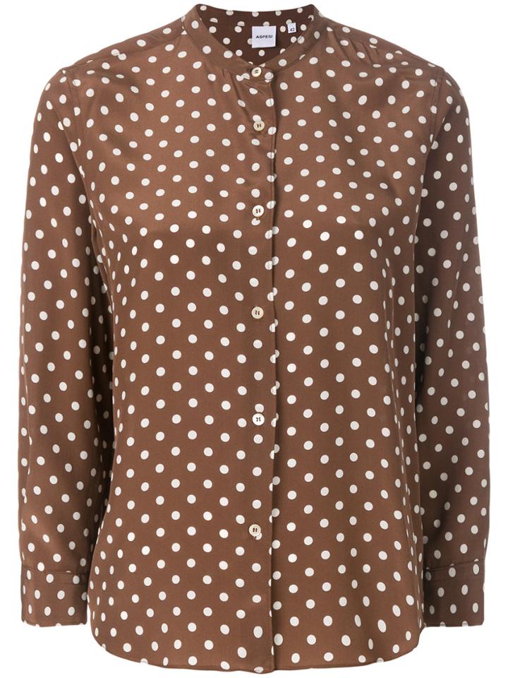 Aspesi Polka Dot Blouse - Brown
