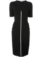 Christopher Kane Bodycon V-neck Dress, Women's, Size: Medium, Black, Viscose/nylon/spandex/elastane